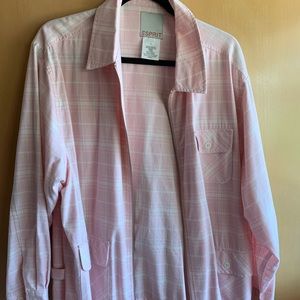 Esprit 80s/90s pink Plaid light jacket NWT large